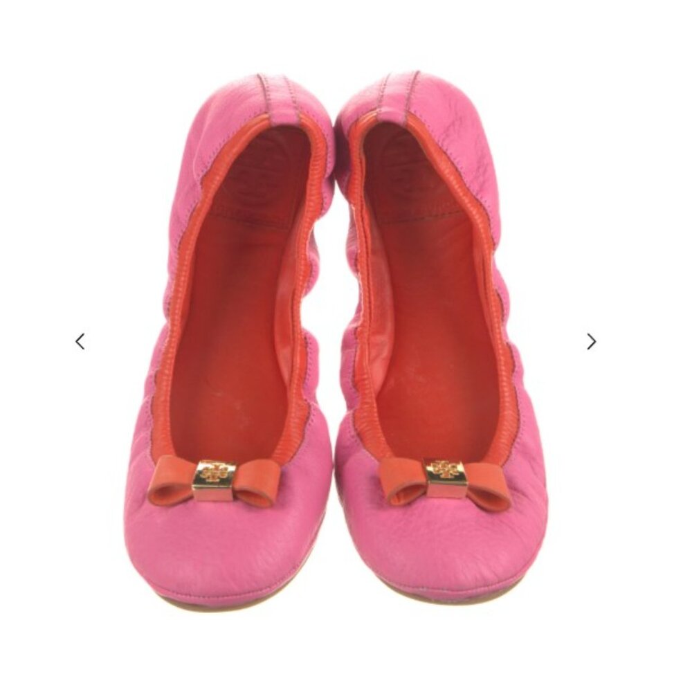 Tory Burch Leather Bow Accents Ballet Flats